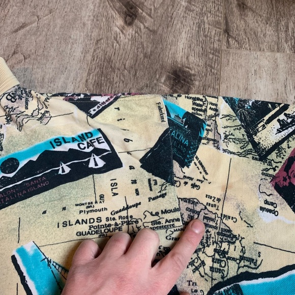 Jos.J. Oliver Mens Hawaiian Polo island Cafe Catalina  Size S Cotton Golf Shirt - Picture 4 of 9